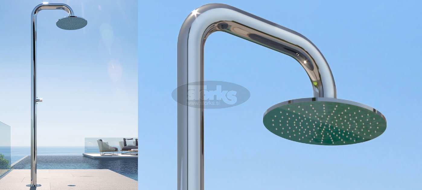 Boston wide outside shower