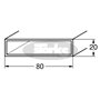 Aluminijasti SF profil 80 x 20 x 2 mm