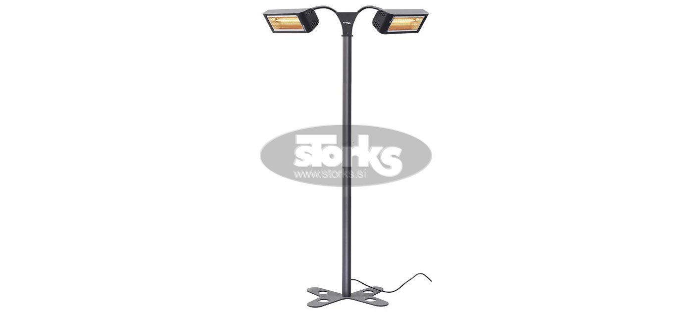 Heliosa Hi Design 993, with 2 Heliosa 44, 3000W infraread heater with Tilt metal stand, IPX5