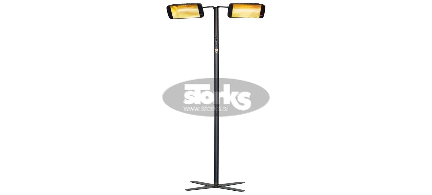 Heliosa Tower, s dva Heliosa 66 infracrvena grijača sa metalnim stalkom, IPX5