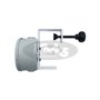 Bracket with TILT safety device for installing the heaters under parasols