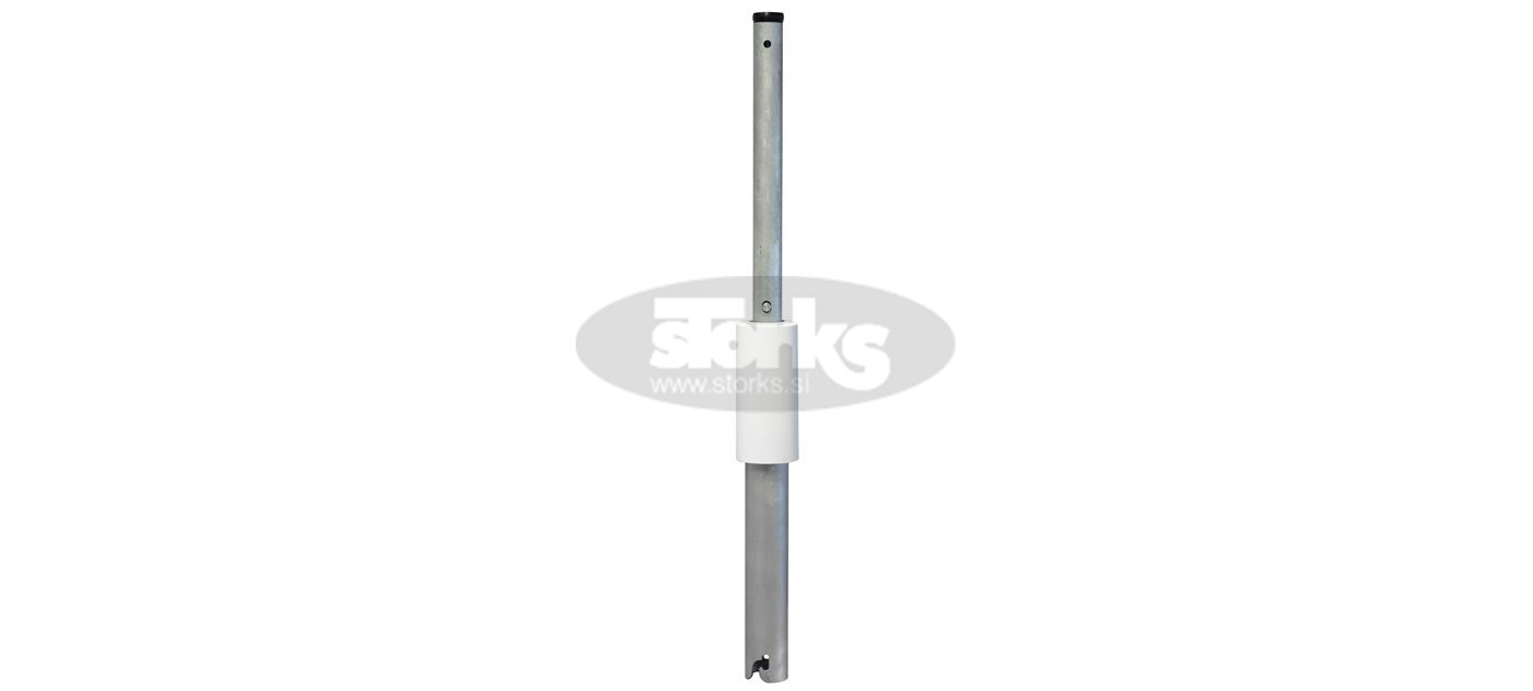 Connection tube BT, internal, Ø 30/25 mm, hot-dip galvanised steel, incl. cover matt white