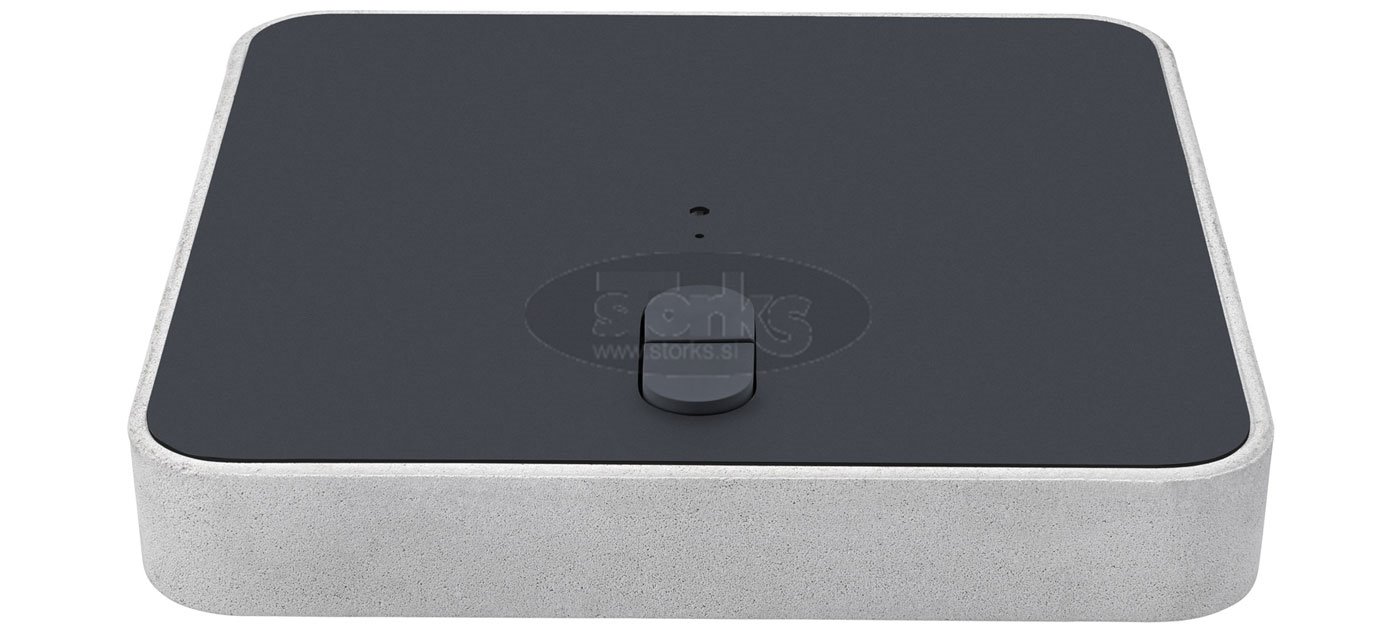 Base with castors Z, 55 kg, 65 x 65 x v11 cm, light concrete