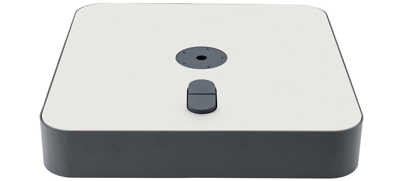 Base frame with castors M4, 120 kg, 80 × 80 × 14.6 cm, hot-dip galvanised steel