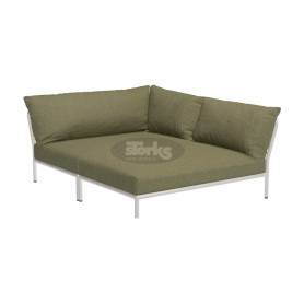 HOUE Level/2 Cozy Eckmodul, rechts, 4243 Leaf / gedämpftes Weiß