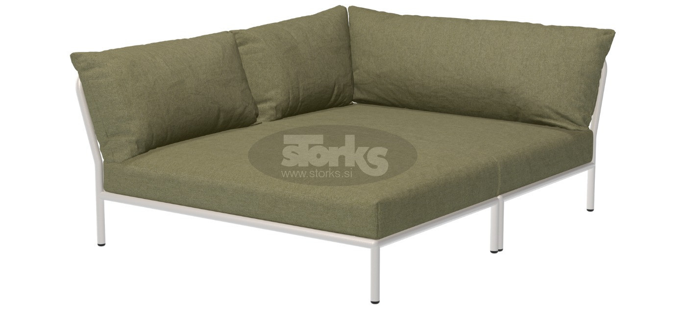 HOUE Level/2 kotni modul Cozy, levi, 4243 Leaf / zatemnjeno bela