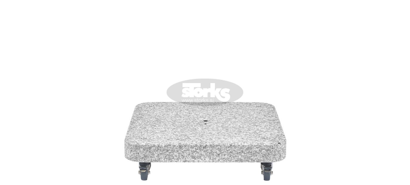 Granit-Sockel Z, 40 kg, 50 x 50 x H8 cm, mit oder ohne Rollen