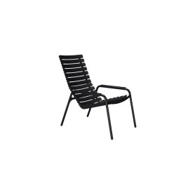 HOUE Reclips Loungesessel, 2024-24 Schwarz / Aluminium schwarz