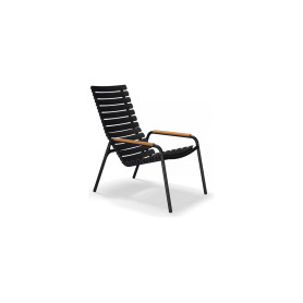 HOUE Reclips lounge stolica, 2024-03 Crna/Bambus