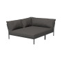 HOUE Level/2 Cozy Eckmodul, links, 9851 Dunkelgrau (Basic) / dunkelgrau