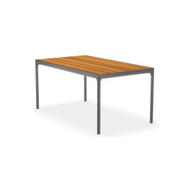HOUE Four Esstisch 160 x 90 cm, 03-26 Bambus / graues Aluminium