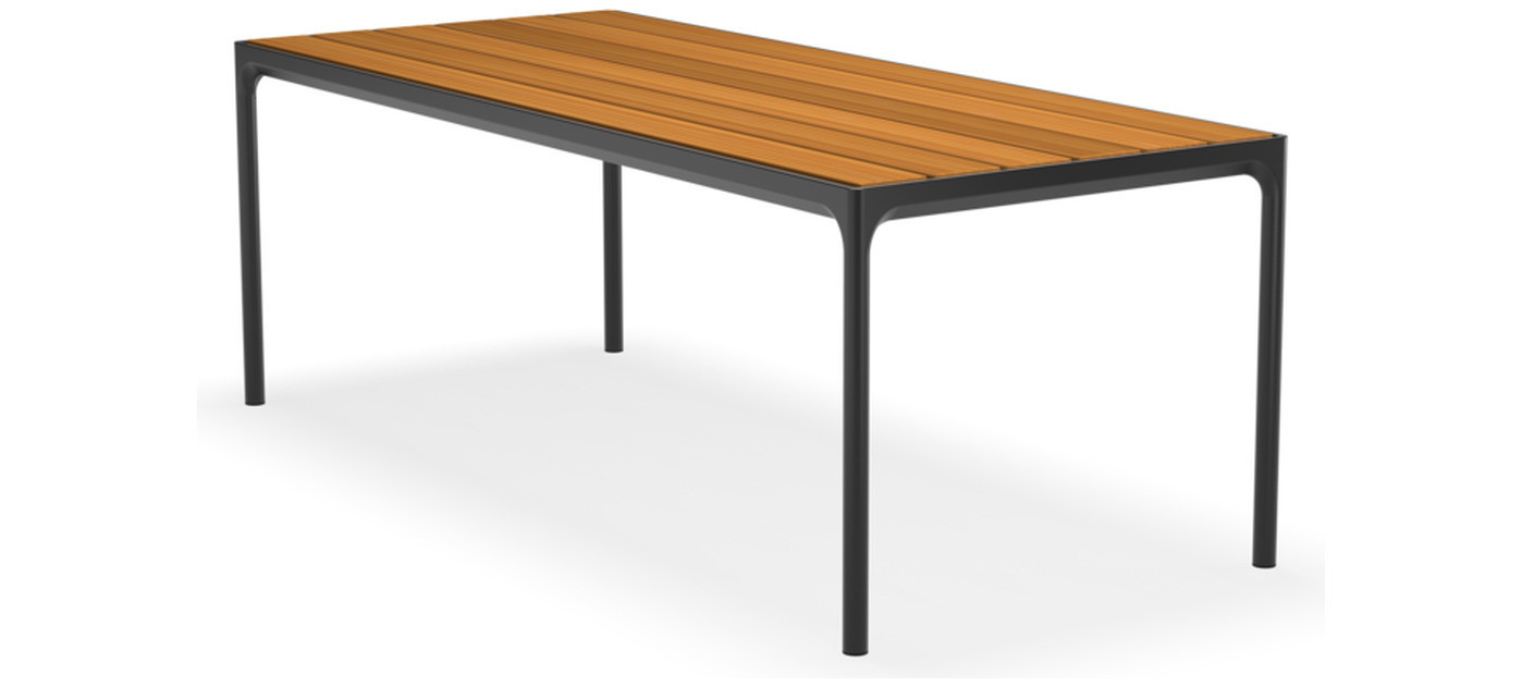 HOUE Four dining table 210 x 90 cm, 03-24 Bamboo / black