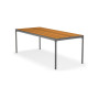 HOUE Four blagovaonski stol 210 x 90 cm, 03-26 Bambus / sivi aluminij