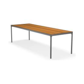 HOUE Four jedilna miza 270 x 90 cm, 03-26 Bambus / siva aluminij