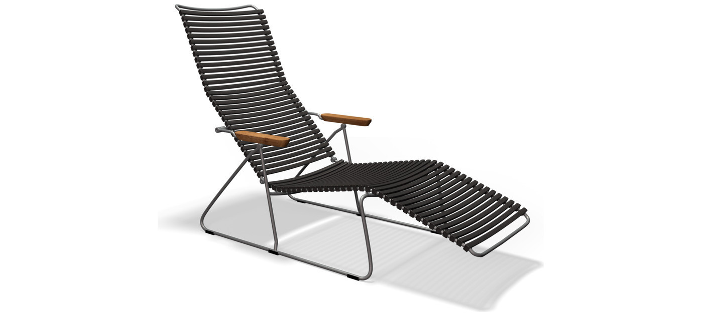 HOUE Click ležaljka Sunlounger, Crna