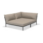 HOUE Level/2 Cozy Eckmodul, links, Ash / dunkelgrau