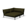 HOUE Level/2 Cozy Eckmodul, links, Leaf / dunkelgrau