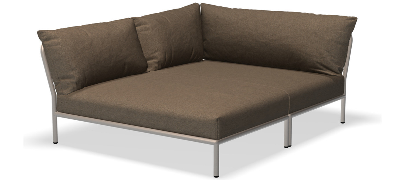 HOUE Level/2 kotni modul Cozy, levi, Ash / zatemnjeno bela