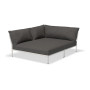 HOUE Level/2 Cozy Eckmodul, links, Dunkelgrau (Basic) / gedämpftes Weiß