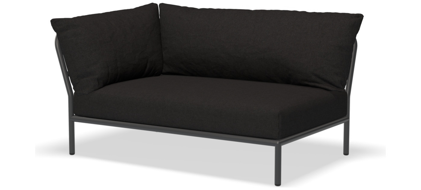 HOUE Level/2 Eckmodul, links, Char / dunkelgrau