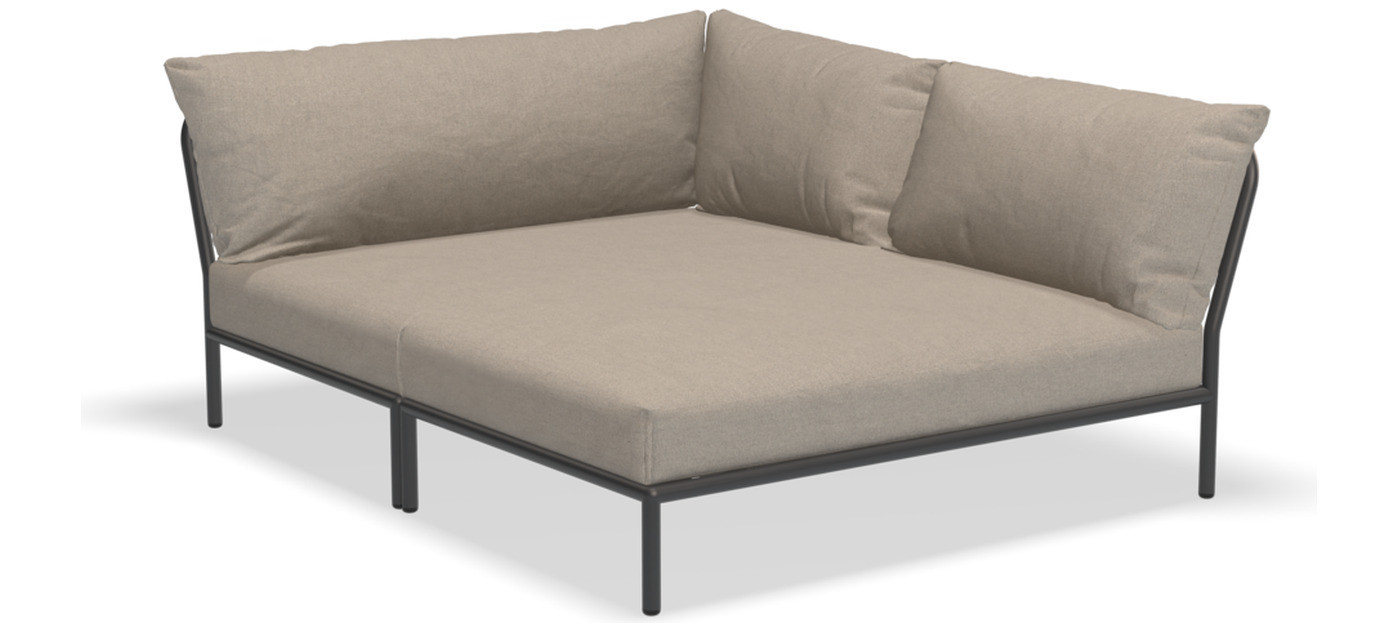 HOUE Level/2 kotni modul Cozy, desni, Ash / temno siva