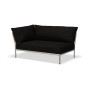 HOUE Level/2 corner module, left, Dark Grey (Basic) / muted white