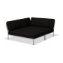 HOUE Level Cozy Eckmodul, links, Dunkelgrau (Basic) / gedämpftes Weiß