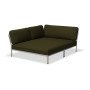 HOUE Level Cozy Eckmodul, links, Leaf / gedämpftes Weiß
