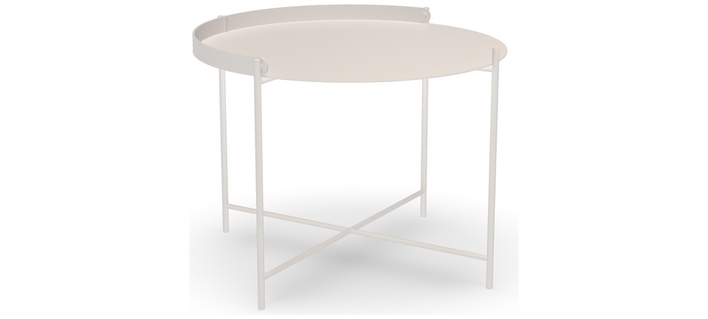 HOUE Edge odlagalna mizica Ø62 cm, Pridušena Bela