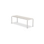 HOUE Avanti Bank M Aluminium 129,5 cm, Aluminium gedecktes Weiß / gedecktes Weiß
