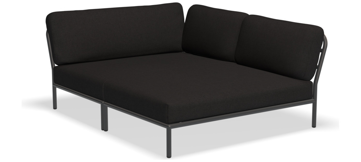 HOUE Level Cozy corner module, right, Char / dark grey