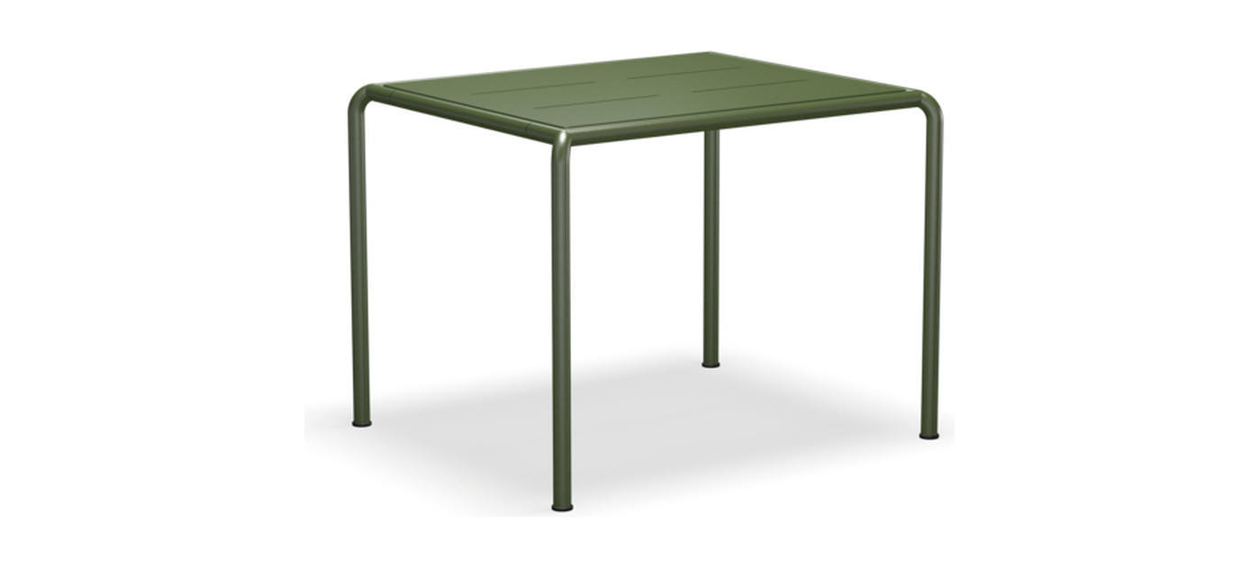 HOUE Avanti jedilna miza aluminij 83 x 98 cm, Aluminij olivno zelena / olivno zelena