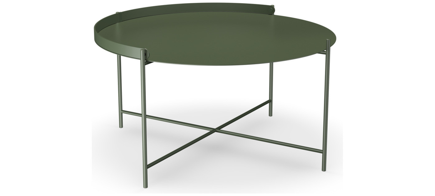HOUE Edge tray table Ø76 cm, Olive Green