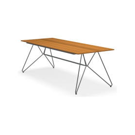 HOUE Sketch jedilna miza 220 x 89 cm, Bambus / sivo jeklo