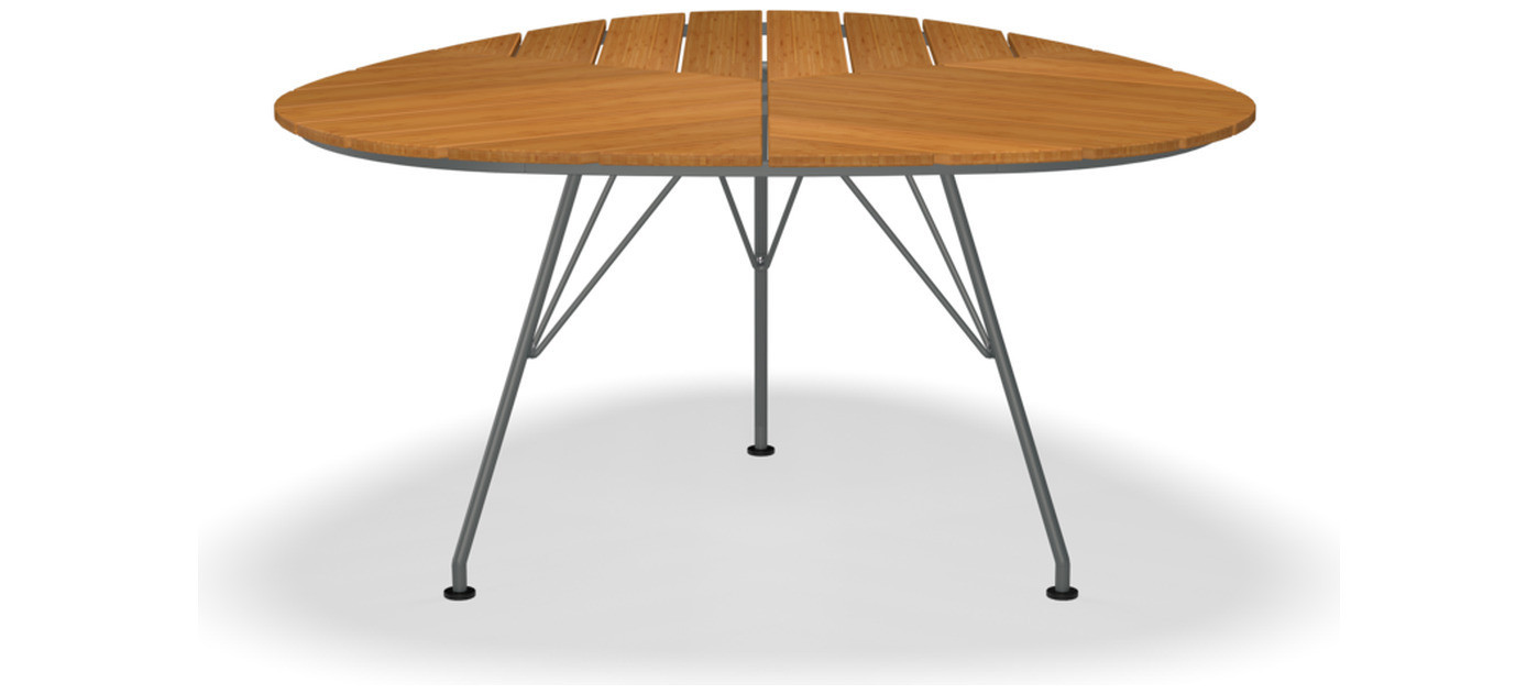 HOUE Leaf jedilna miza 145,5 cm, 03-18 Bambus / sivo jeklo