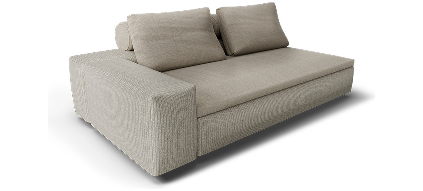 HOUE Drift kotni modul, levi, Yalees bež / Sunbrella Source Oak