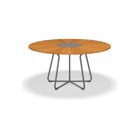 HOUE Circle jedilna miza Ø150 cm, 03-26 Bambus / siva aluminij