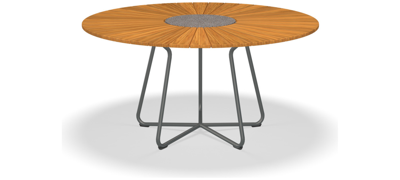 HOUE Circle blagovaonski stol Ø150 cm, 03-26 Bambus / sivi aluminij