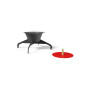 Egoe Back to fire pot set for square fire pit, robinia