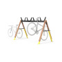 Egoe Cabra multifunctional stand for skis and bicycles, jatoba, 239,5 x 129 cm