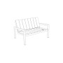 Egoe Laurede two-seat bench with armrests, view 2