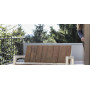 Egoe Laurede two-seat bench with armrests, setting