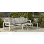 Egoe Laurede three-seat bench with armrests, setting