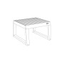 Egoe Barka stool, 67 x 67,5 cm, view 2