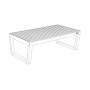 Egoe Barka two-seat bench without backrest, view 2