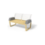 Egoe Barka two-seat bench with armrests