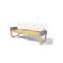 Egoe Barka three-seat bench with armrests