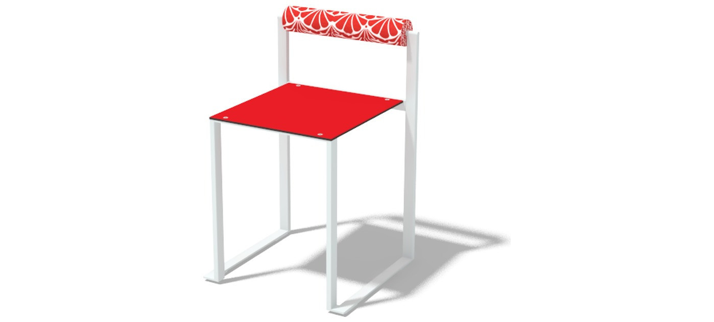 Egoe Bistrot stool with backrest, HPL