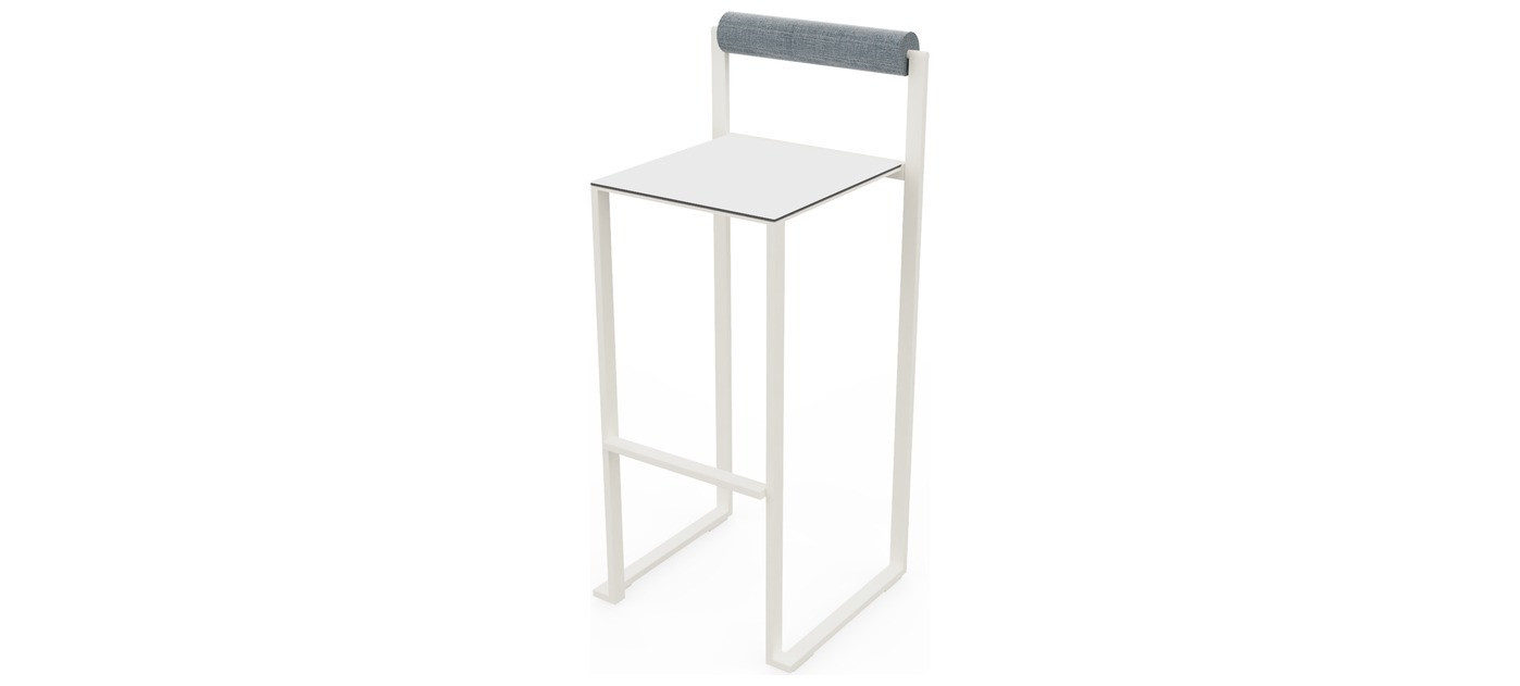 Egoe Bistrot bar stool with backrest, HPL