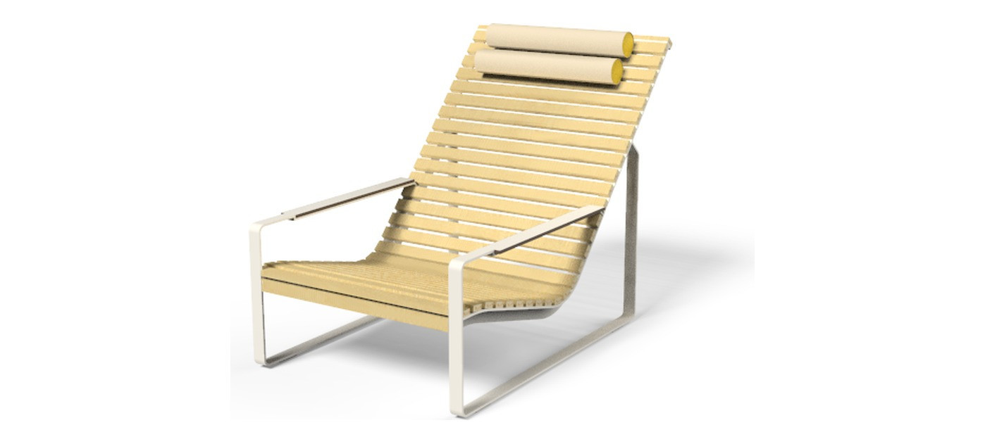 Egoe Preva lounger with armrests, setting